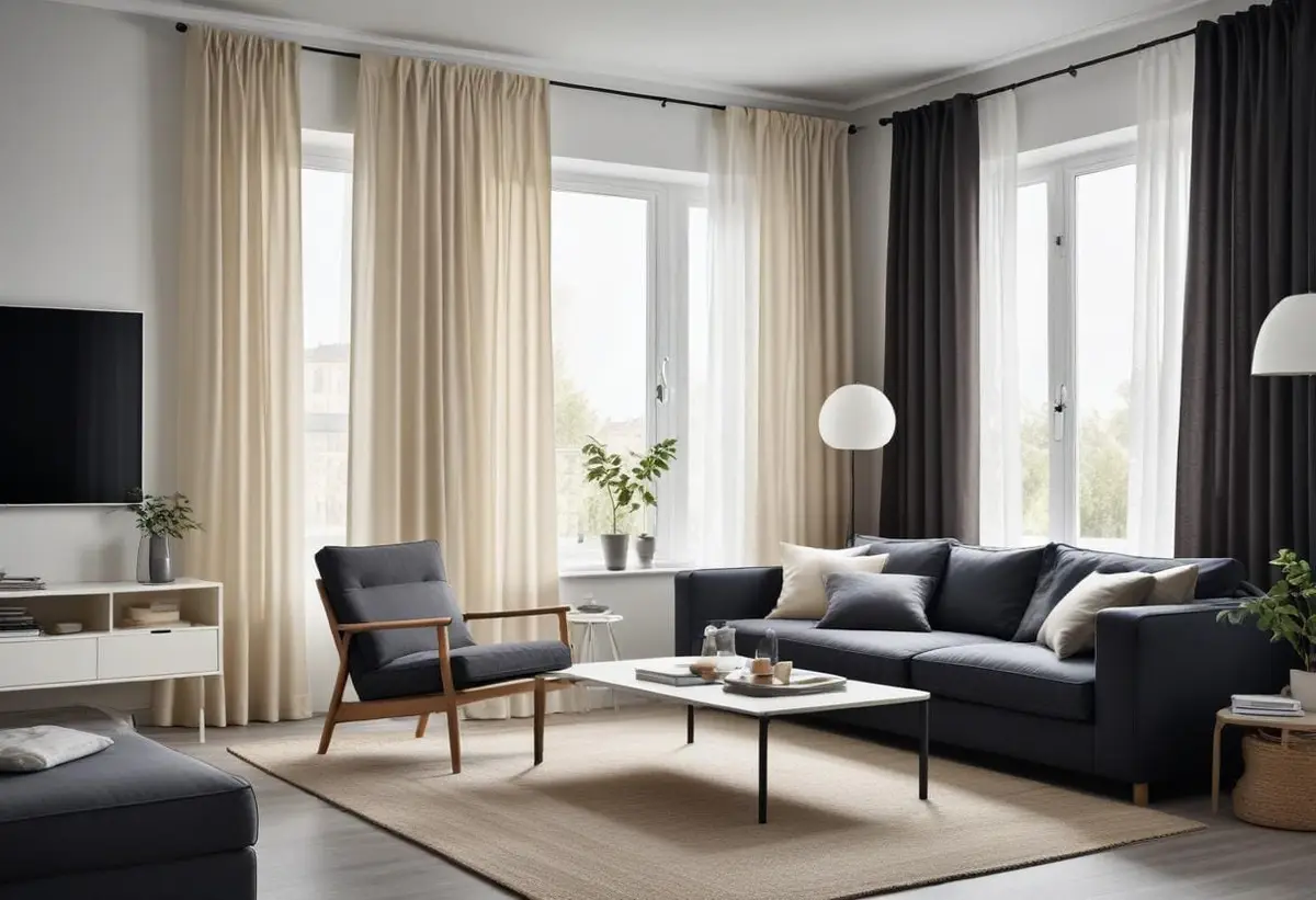 Praktiska och stiliga ikea gardinskenor för alla hem illustration